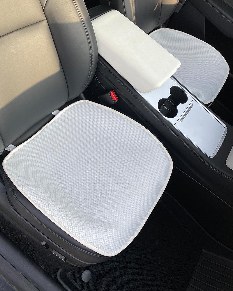 Tesla Model Y Refresh Seat Cushion Cover: Breathable, All-Season, Special Interior Modification.