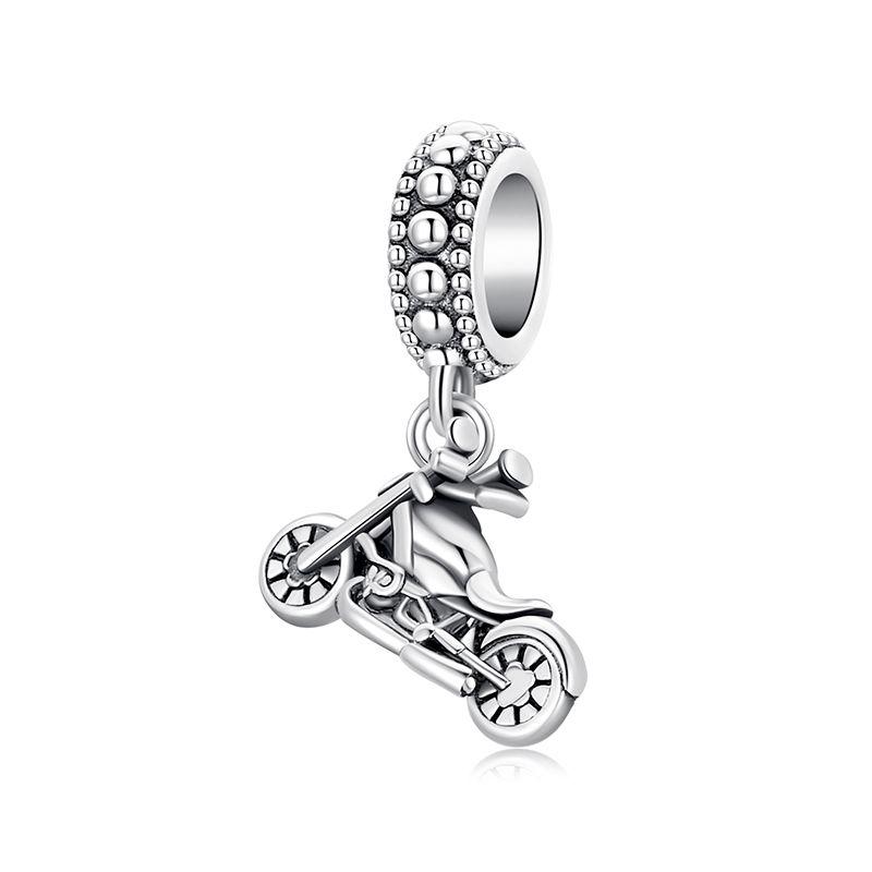 WOSTU Hot Selling Copper DIY Charms Heart Bead White Gold Plated Bird Pet Lotus Pendant Fit Original Bracelet Neckalce Wholesale