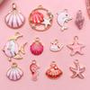 Set Of Oil Dripping Alloy Pendant 1 Pentagram Love Necklace Bracelet Diy Handmade Jewelry Accessories