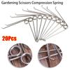 20Pcs Silver Compression Spring Gardening Hardware Torsion Spring Gardening Scissors Accessories