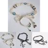 Bohemian Style Cotton Waist Belt With Turquoise Resin Beads For Summer Festival Outfits