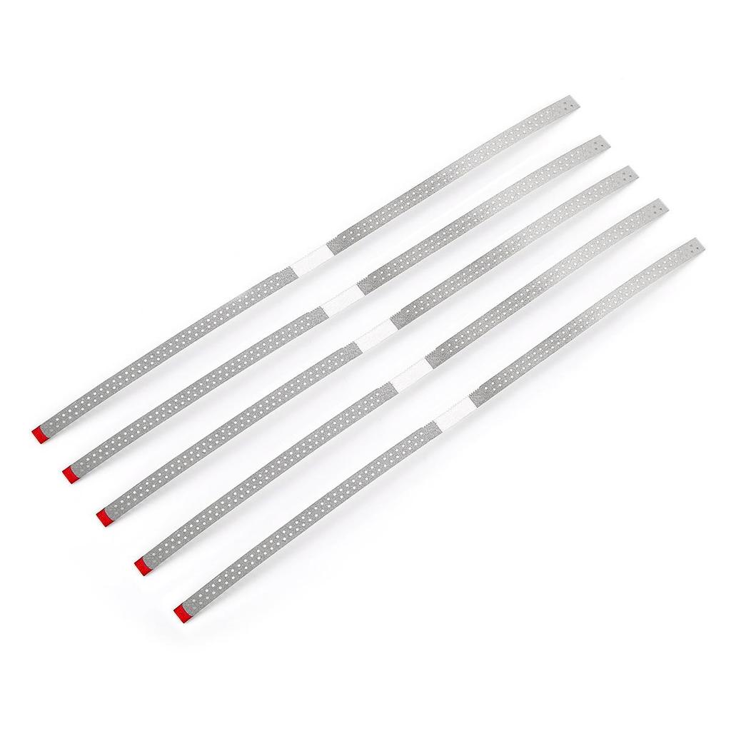 5pcs Dental Diamond Polishing Strips Stainless Steel Orthodontic IPR Strip Fine Medium Single/Double Side Composite Polish