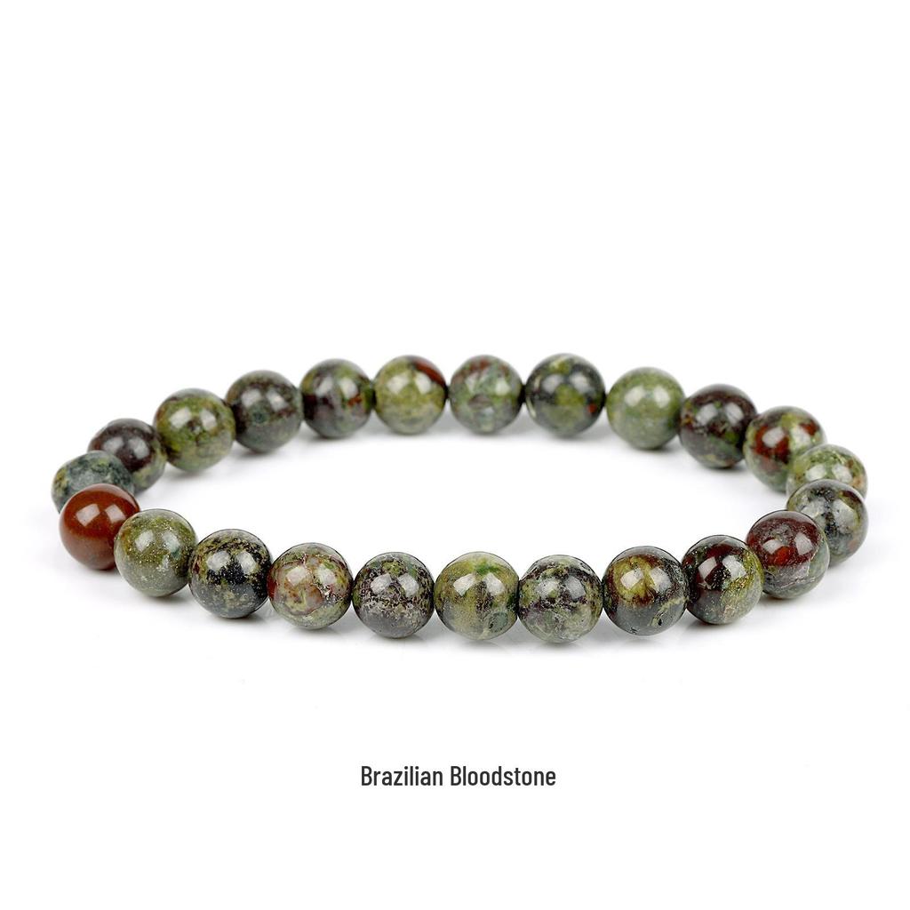 She Yao Natürlicher Kristallachat Tigerauge Armband - Modeschmuck mit einzelnen runden Perlen