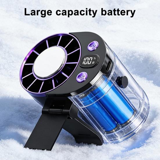 Portable Waist Clip Cooling Fan Speed Adjustable Fast Cooling USB Rechargeable Fan Low Noise Personal Air Conditioner for Outdoor Office Travel