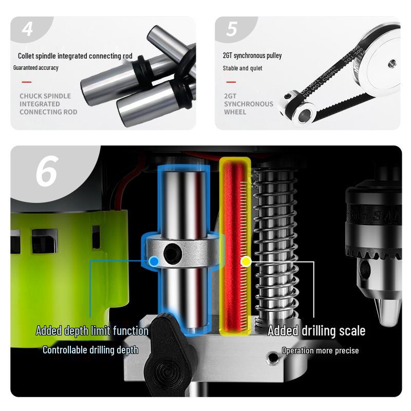 Compact High-Precision Desktop Drill Press for DIY and Watch Repair