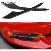 Black Carbon Fiber Front Fog Light Decor Trim for Ford Mustang 15 2016 2017 2018