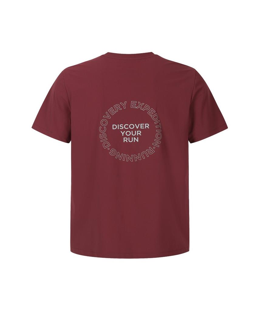 DISCOVERY EXPEDITION Men'S Performance Running T-Shirt (Burgundy)
