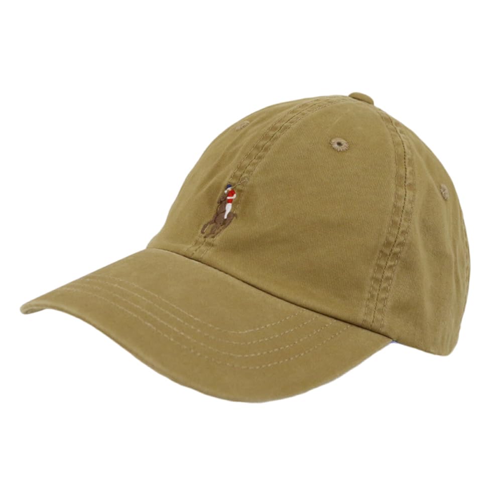 Ralph and Multicolor Pony Embroidery Signature Pony Cap Hat 01080287 RUSTIC TAN (Polo Lauren) Men s Women s [Used]