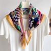 New 70cm Small Square Scarf Colorful Printed Scarf Hijab Female Headband Kerchief Luxury Neck Tie Shawl Wrap