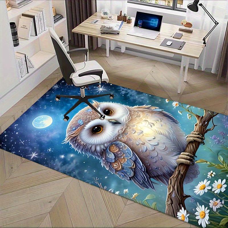 Office Carpet Cozy Owl Design for Sofa Protection Under Chairs