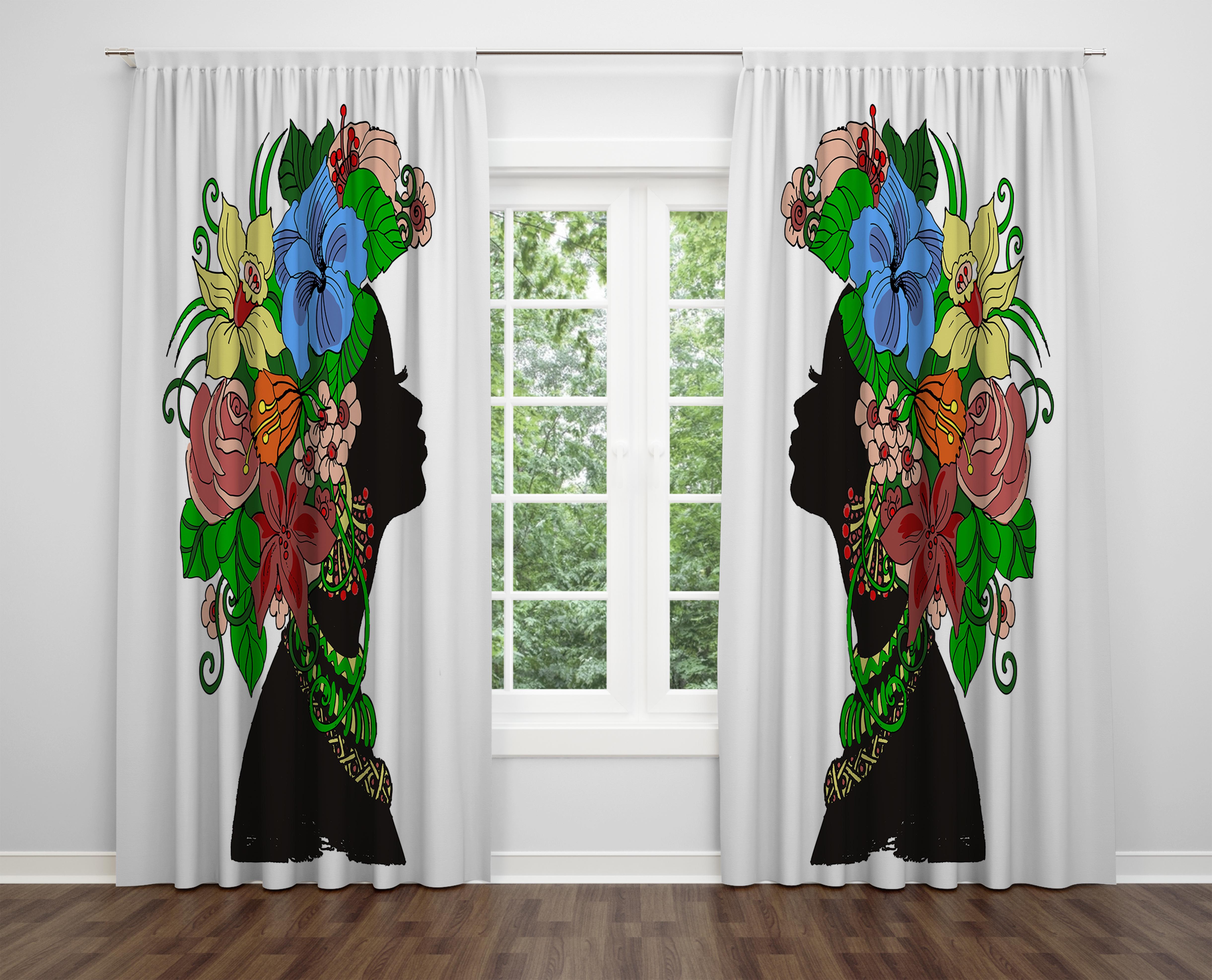 

Декоративний дизайн, високоякісна бавовняна тканина, ви можете вибрати одну або подвійну фіранку з крила 1 piece різнокольоровий