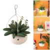 Miniature Clay Potted Plant Model for 1/12 Doll House Decoration Office Desk Scene Setting Living Room Landscape Props