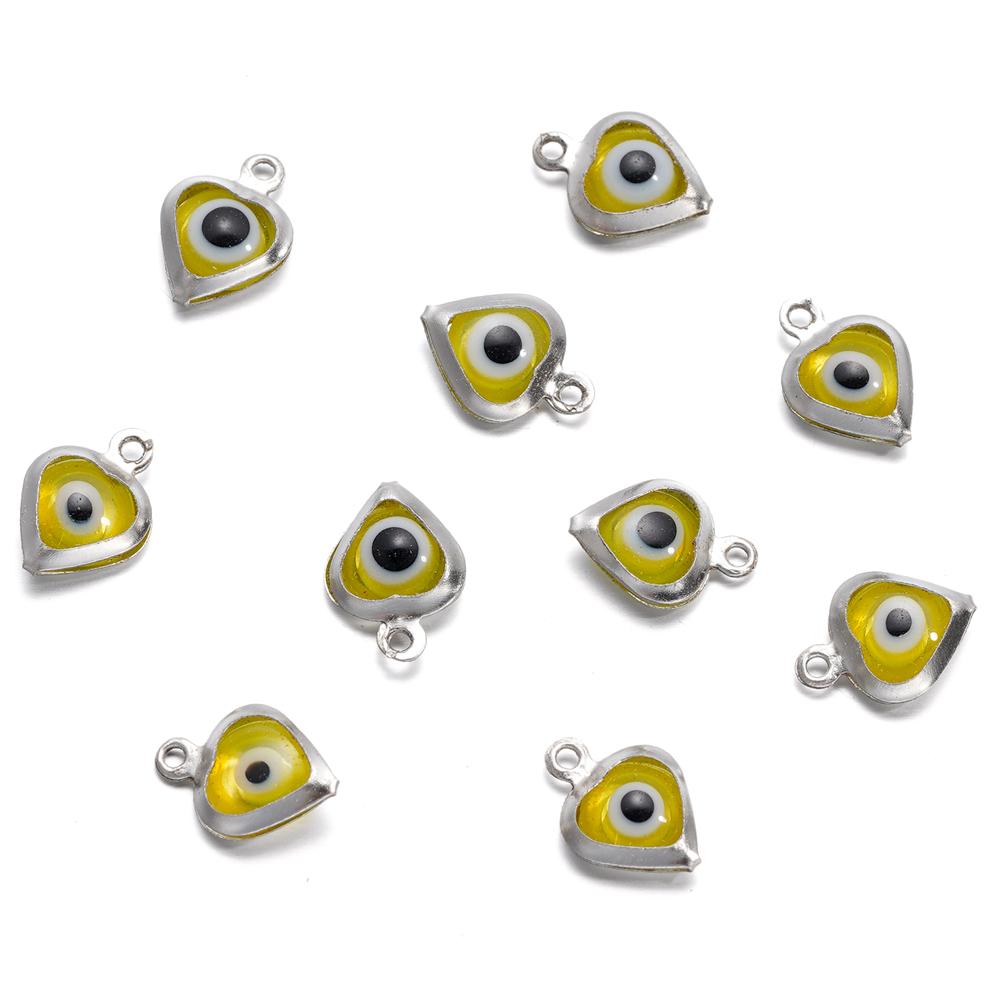10pcs/lot Evil Eye Gold/Silver Color Tone Charms Connectors Beads For DIY Bracelet Bangle Pendant Jewelry Accessories