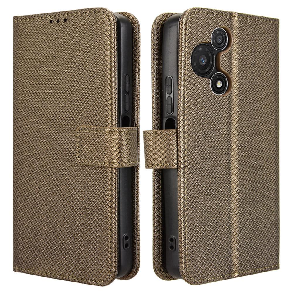 WBWONE Leather Folio Cover Per TCL 60R 5G - Custodia A Libro Con Goffratura Farfalla E Porta Carte - Rosa Oro - 3