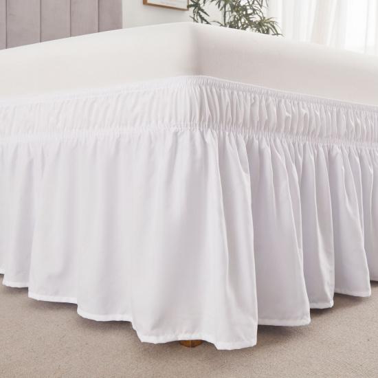 Solid Color Elastic Bed Skirt Suitable for Bedroom Decoration90cm/100cm/150cm/200cm The Bed