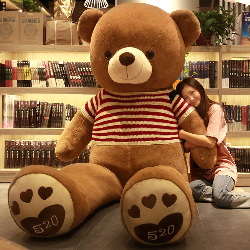 American Big Bear Doll Large Teddy Bear Plush Toy Hug Bear Ribbon Bear Cute Big Bear Gift for Girlfriend