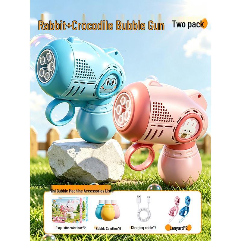 2026 Rechargeable Mini Pocket Bubble Gun: Children's Automatic Handheld Toy