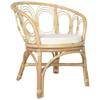 Day and Night - Day and Night Dining Chair with Gray Natural Rattan and Linen Cushion