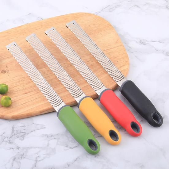 Stainless Steel Cheese Grater Multi-Purpose Kitchen Peeler Rust-Proof Lemon Zester Grater Ergonomic Handle Peeler for Kitchen Use