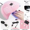 YIKOOLIN Professional Nail Art Kit With LED UV Nail Lamp Gel Curing Machine Electric Nail File Drill Manicure Tools Set