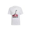 Camiseta deportiva de manga corta con estampado divertido de trébol Originals para hombre, color blanco, GN2155