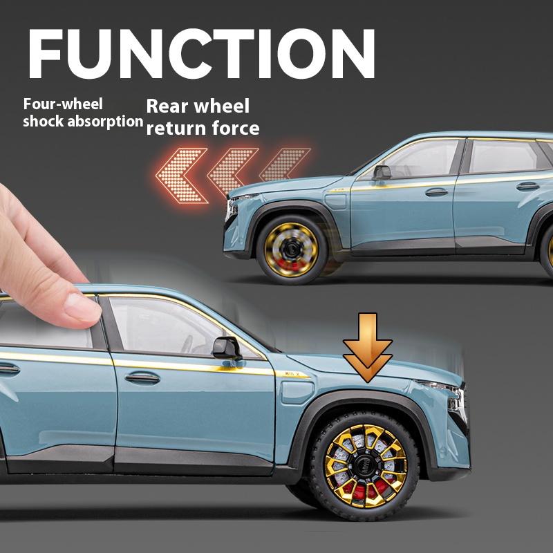 1/24 Scale BMW XM Alloy Metal Diecast Model Car Casting Sound And Light Children's Toys Gift With Kids Collectibles Hobbies Gifts