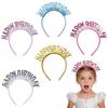 [VsltEdge] Födelsedagsdekorationer Pannband, Födelsedagskrona Set om 5, Färgglada Födelsedagskronor, HAPPY BIRTHDAY Festdekorationer, Födelsedagsdekorationer,