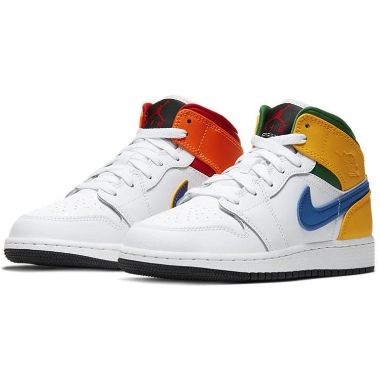 

новые Jordan 1 Mid GS Белый Фиолетовый Бирюзовый 39