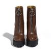 Women's High-heeled Short Boots Autumn and Winter New European and American Style Waterproof Table Thick-heeled Large-size Roman Short Boots