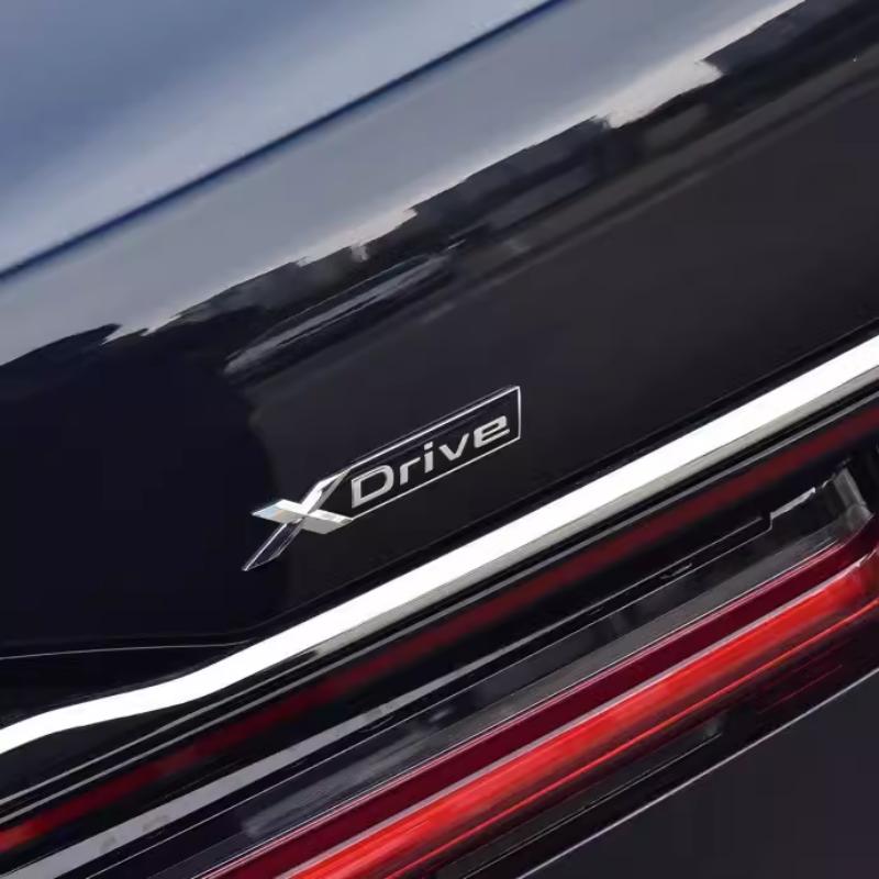 1X New Chrome Black Fender lowercase Letters XDrive Emblems for BMW 1 3 4 5 6 7 Series X1 X3 X4 X5 X6 Z4 GT X Drive Badges