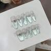Handcrafted Spring & Summer Cat's Eye Bow Diamond Nail Art - Elegant Fairy Style Luxury Stickers.