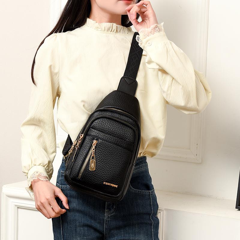 Women's Shoulder Bag Soft Leather Chest Bag Crossbody Bag