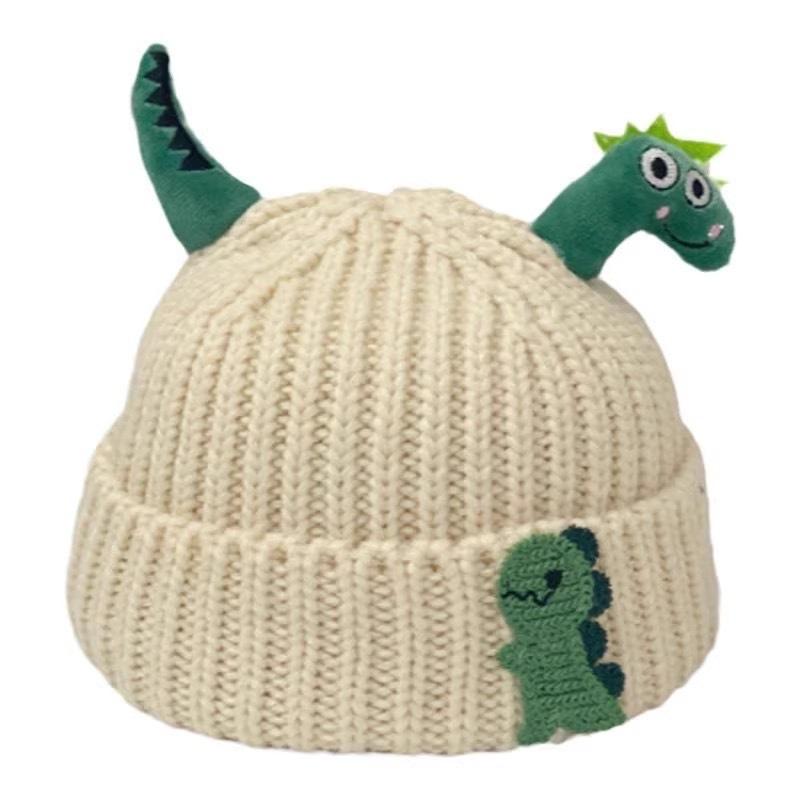 Winter new children's hats cute super cute cartoon shape boys and girls wool hats thermal hats sleeves knitted hats