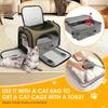 Portable Cat Litter Box Foldable Cat Travel Litter Box with Litter Scoop Square/Rectangle Waterproof Leakproof Pet Toilet Tray