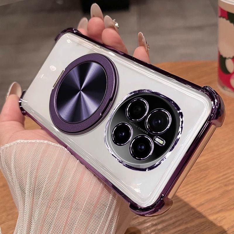 For Huawei Honor Magic 7 Pro Case Soft Transparent Ring Magnetic Shockproof Protective Back Cover For Magic 7 6 5 Pro Lite Shell
