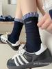 Lace socks children bow tube socks college style Japanese miu style blue stacking socks