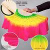 45cm Half Circle Silk Kids Children Bamboo Fans Hand Dye Adults Fan  Veil Pairs Yangko Dance Tools