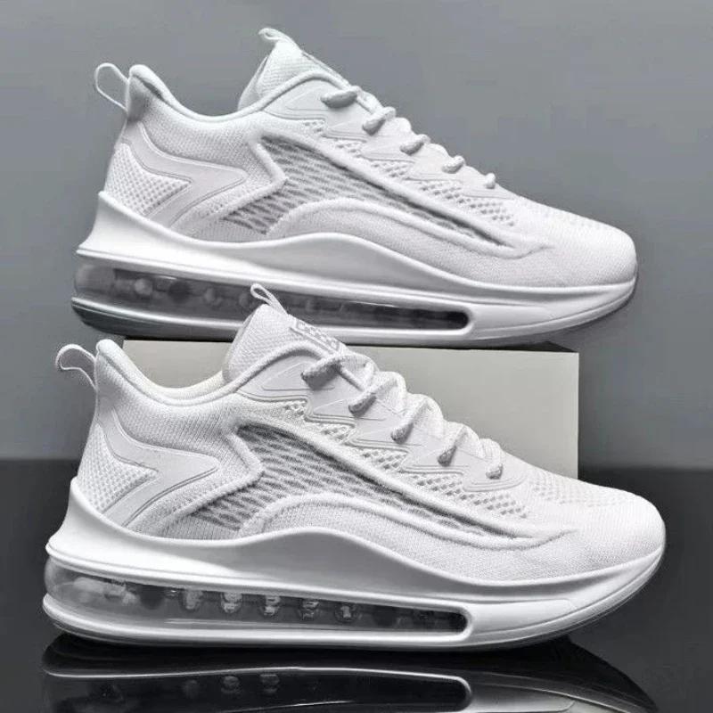 Fashion Men Sneakers Air Cushion Running Shoes Autumn New Mesh Casual Shoes Man Breathable Shoes Soft Sole Lightweight Sports Shoe Tenis