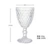 European Embossed Wine Glass Thickened Colorful Glass High Foot Juice Cup Retro Red Wine Glass
