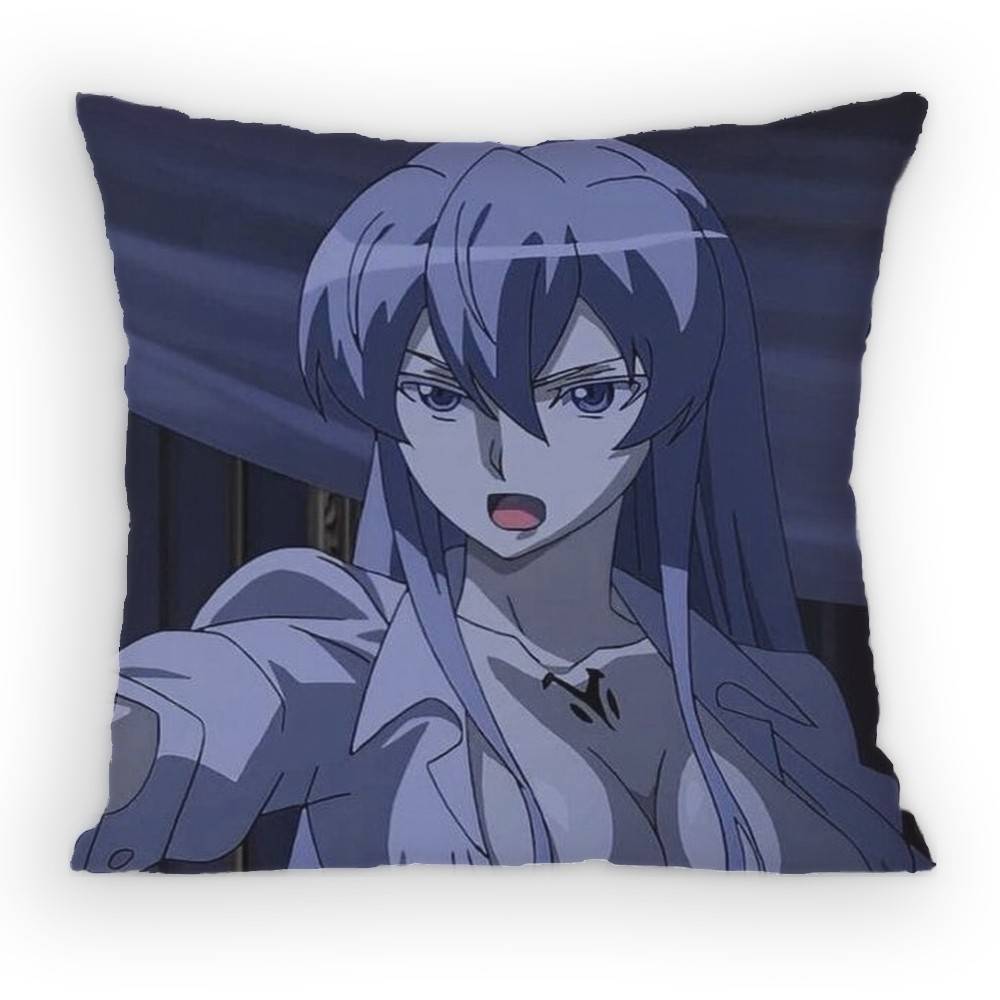 Akame ga KILL! Esdeath Pillow Case Anti-dustmite Pillowcase Invisible zipper silky short plush Sofa cushion cover