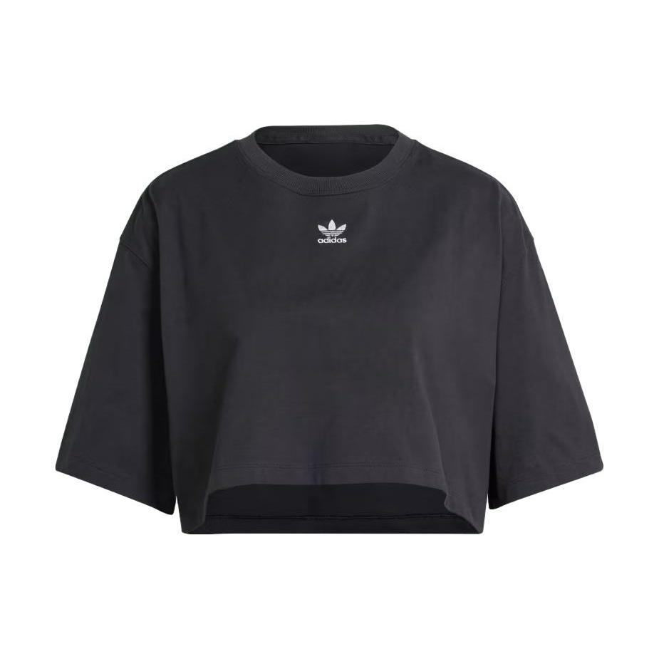 (WMNS) adidas Essentials Crop T-shirt Asia Sizing Black Women s IT9887 XL