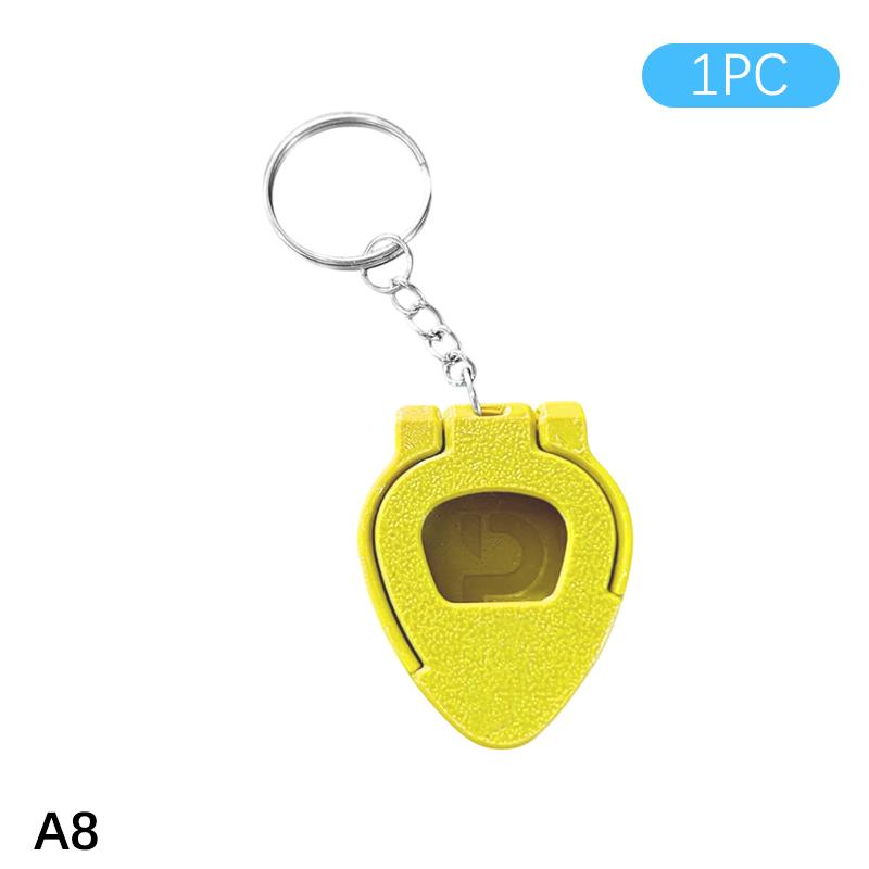 

1/3 Pcs Guitar Pick Holder Case With Keychain Plastic Portable Stylish For Guitarists, Perfect Gift For Music Lovers Home Travel A8