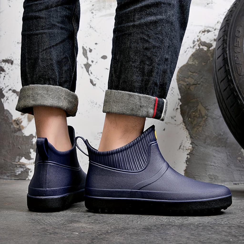 Rubber Rain Boots for Women Men, Round Toe Ankle Boots Perfect for Gardening, Fishing, Rain Day