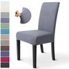 1PC Jacquard Dining Chair Cover Elastic Dustproof Chair Seat Covers Solid Color Non-slip Chair Case for Home Decor Banquet Hotel