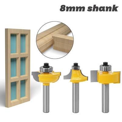 3 stücke 8mm Schaft Router Bits Set Perlen Bit Runde Über Perle Rahmen Tür TV Form Fräser Für holz Elektrowerkzeuge