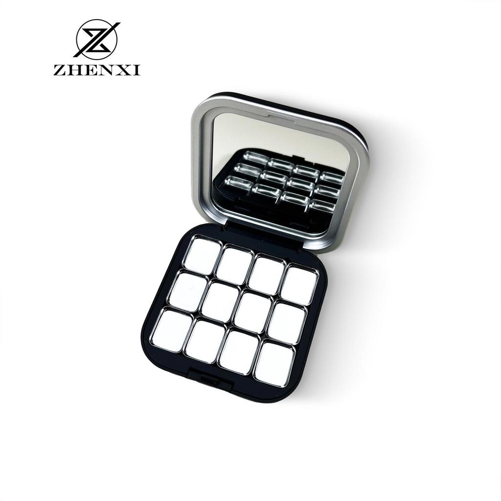 MUFL Magnetic Multi-Color Eyeshadow & Blush Compact with Replaceable Powder and Portable Sub-Packaging