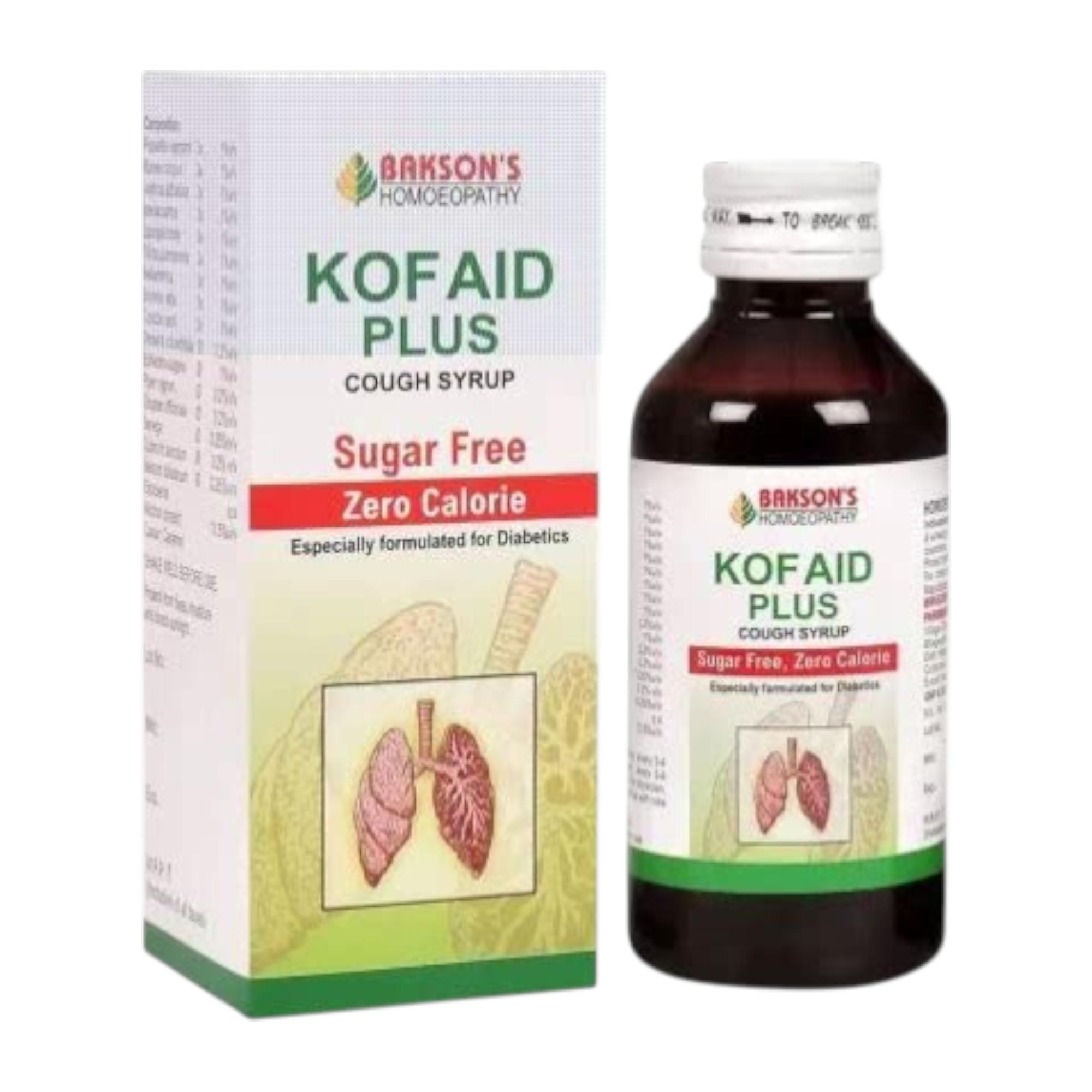 

Dr. Bakshi s BAKSON S HOMOEOPATHY Kof Aid Plus SF Syrup 115ml Pack of 2 for Cough Relief