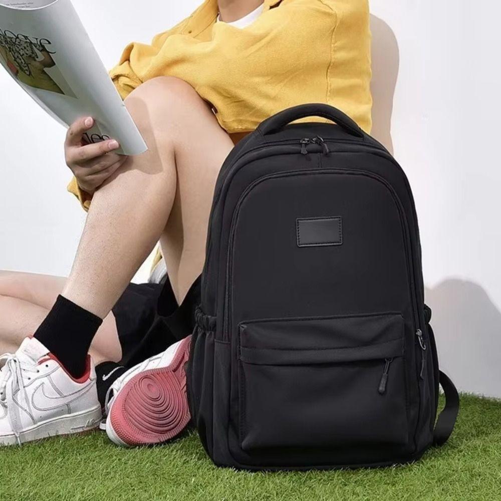 Large capacity Laptop School Bag Solid Color College Backpack Large Capacity Backpack  Teenagers