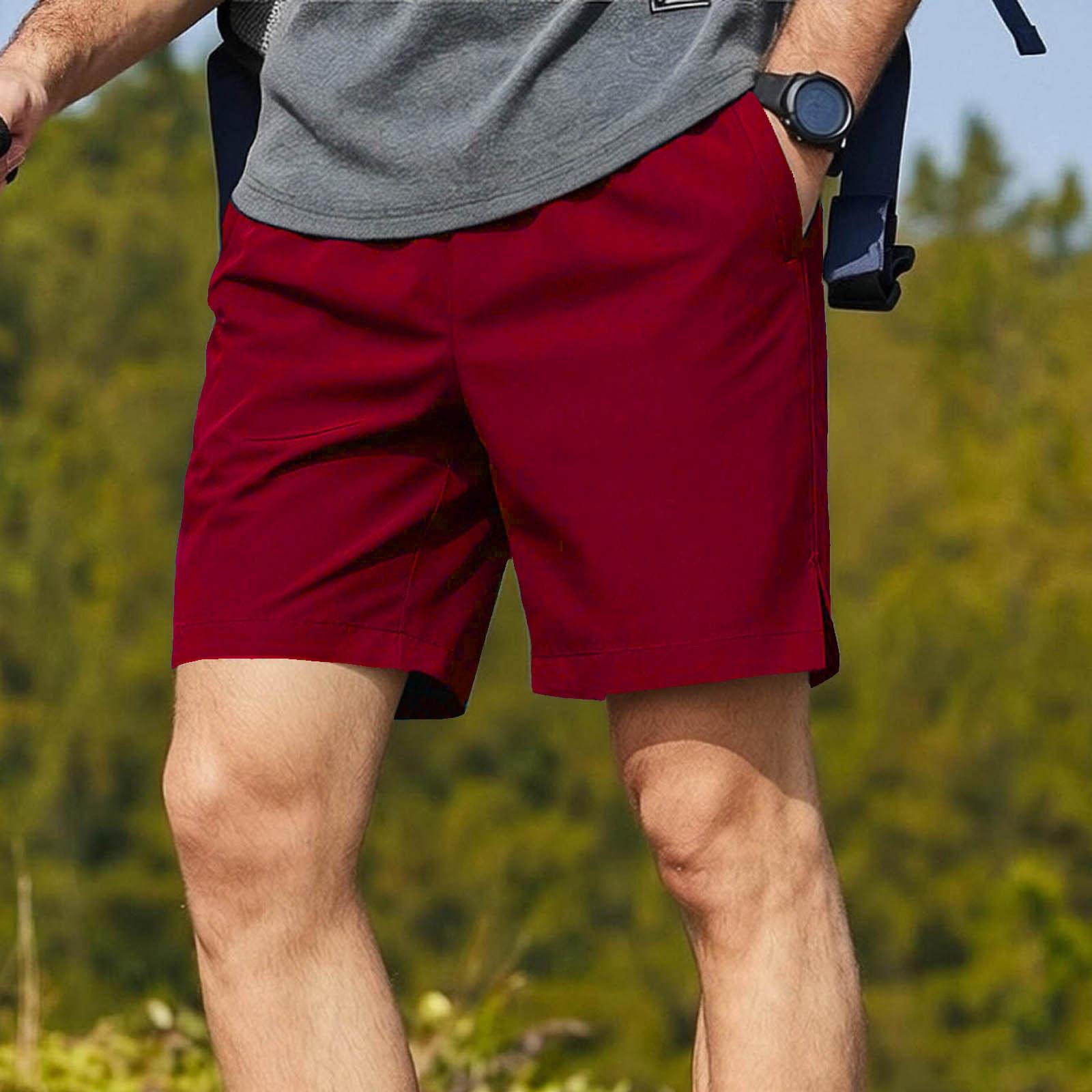 

Men s Cool -Sweat Quick-Dry Shorts - Five-Piece Pants XL винний