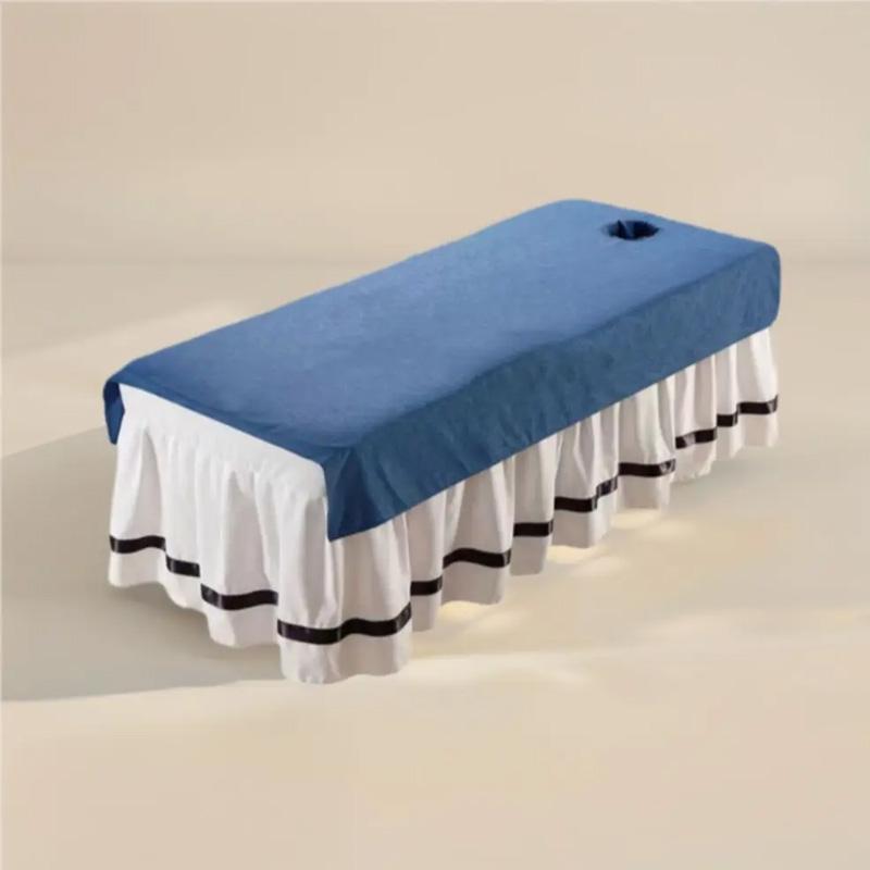1PC Beauty Salon Soft Breathable Bedspread Comfortable Bed Cover Lightweight Bed Sheet with Holes Massage Bed